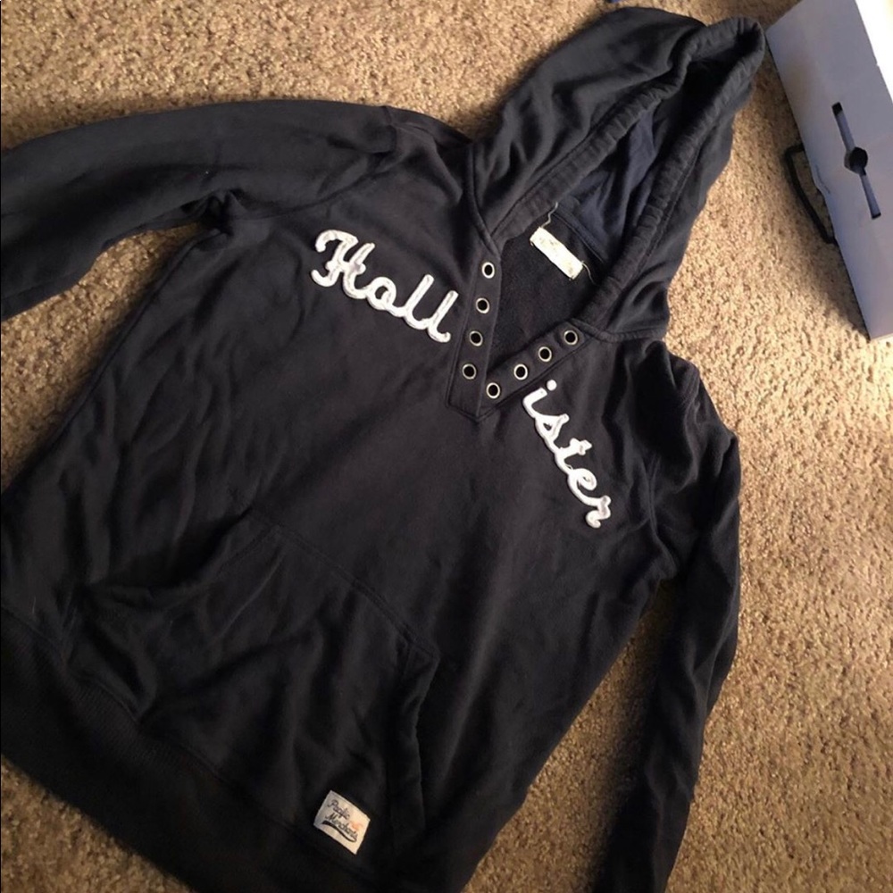 Navy Blue Hollister Hoodie
